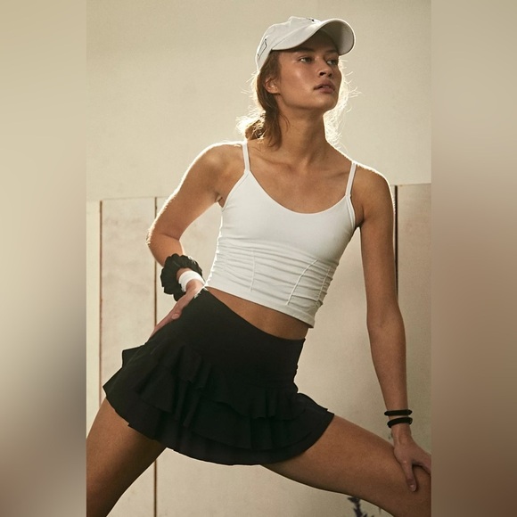 FREE PEOPLE ~ Good Karma Ruched Crop Tank Size M/L - Picture 1 of 11